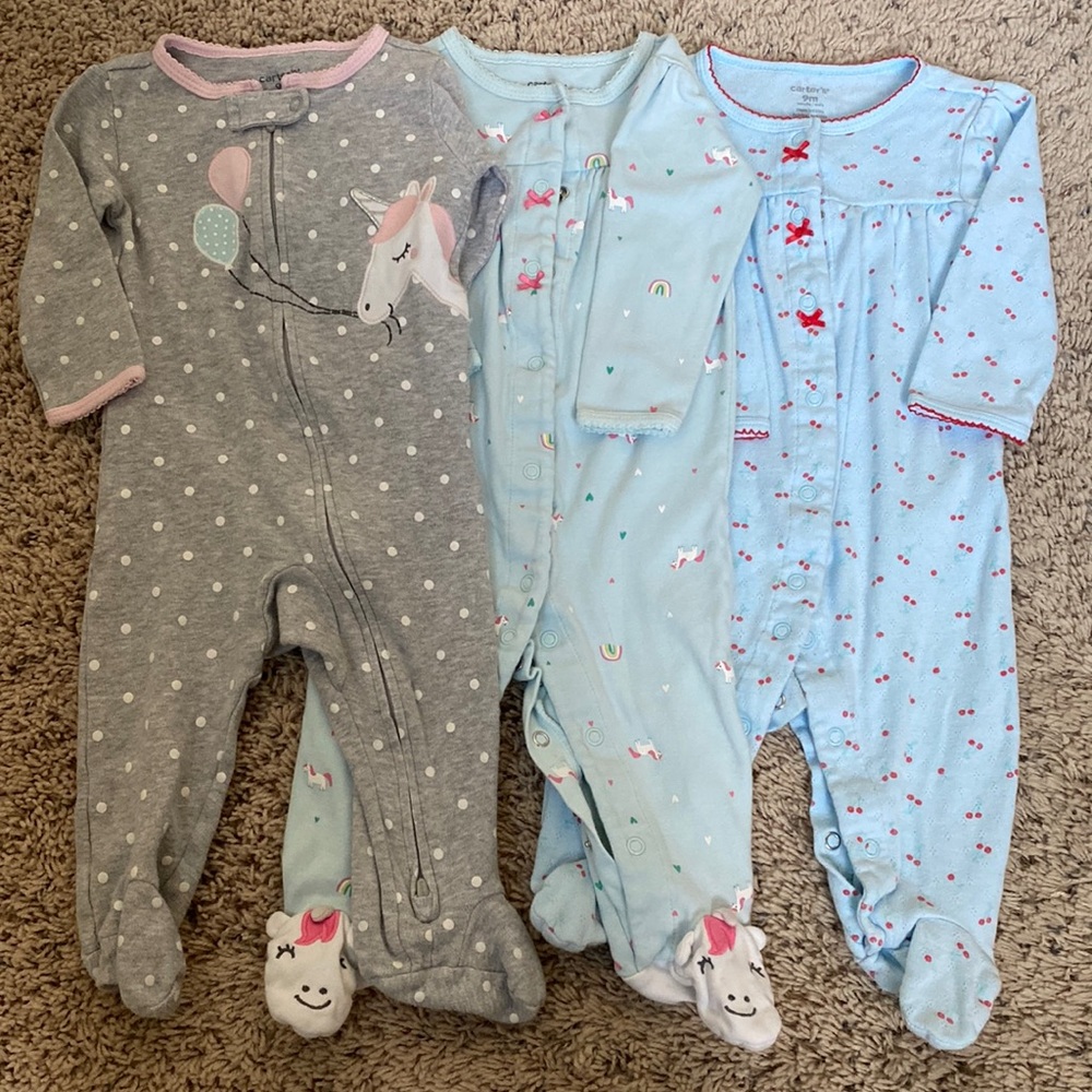 9 mo Carters footed sleepers